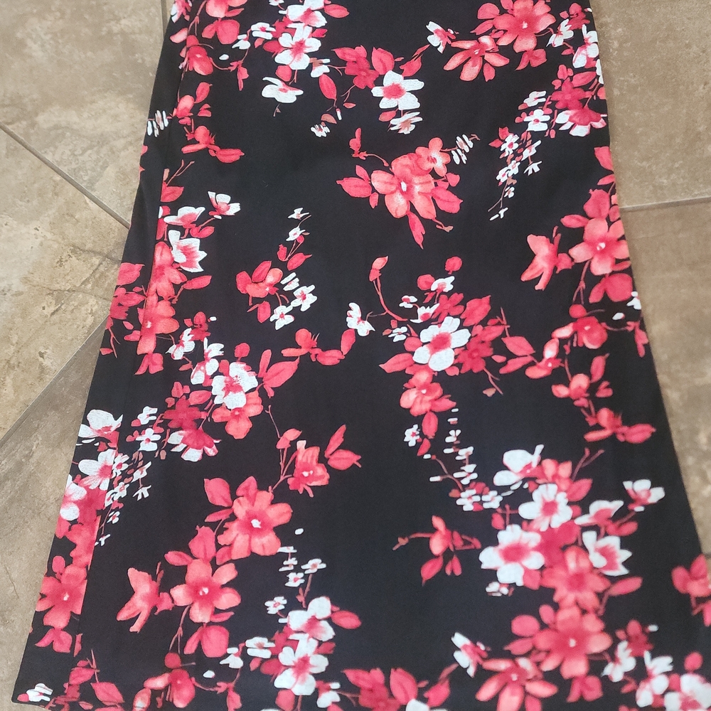 Floral Black and Pink Women's Skirt